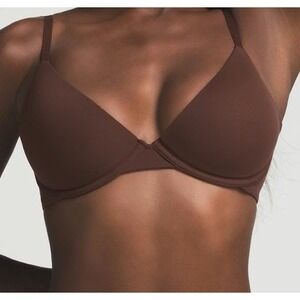 Skims Fits Everybody Scoop Plunge Bra - NWOT - Cocoa - 34c